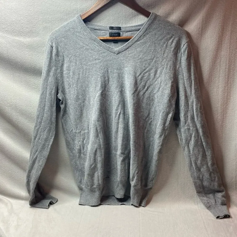 J. Crew the slim one gray cashmere blend sweater size small